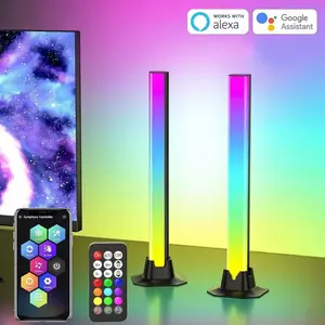 RGB Smart Led Light,16 Million Colors Changing,Work with Alexa & Google Assistant RGB Music Sync Color Changing Led Light,Remote Control RGB Ambient Night Light for Bedroom, Gaming Room, Parties Home Wall Decor Streaming,Best Gift for Kids & Lovers