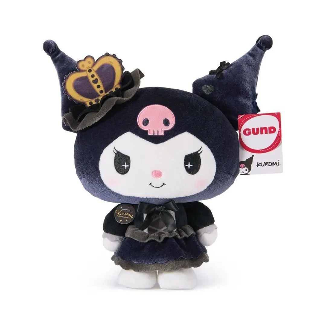 GUND Sanrio Kuromi 20th Anniversary 9.5" Cute Plush Toy - Black, Gray Cute Plushies, Soft Furry Collectibles, Plushie Love Item for Collectors, Stuffedtoy