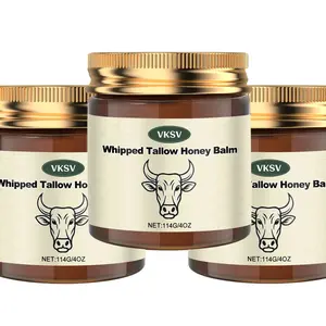 3-Piece Set Whipped Tallow Honey Balm - 12Oz Hydrating Moisturizing Cream, Handmade All-Natural Body Moisturizer for Soft Smooth Skin, Gentle Black Friday  Thanksgiving Gift for Body Use Moisture