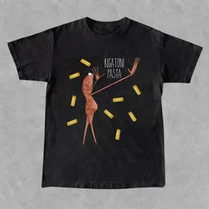 Marcus the Worm Rigatoni Pasta Tee, VRChat T-Shirt, Funny Graphic Tee, Funny Shirt, Casual Shirt, Menswear, Womenswear, Full Size, Full Color