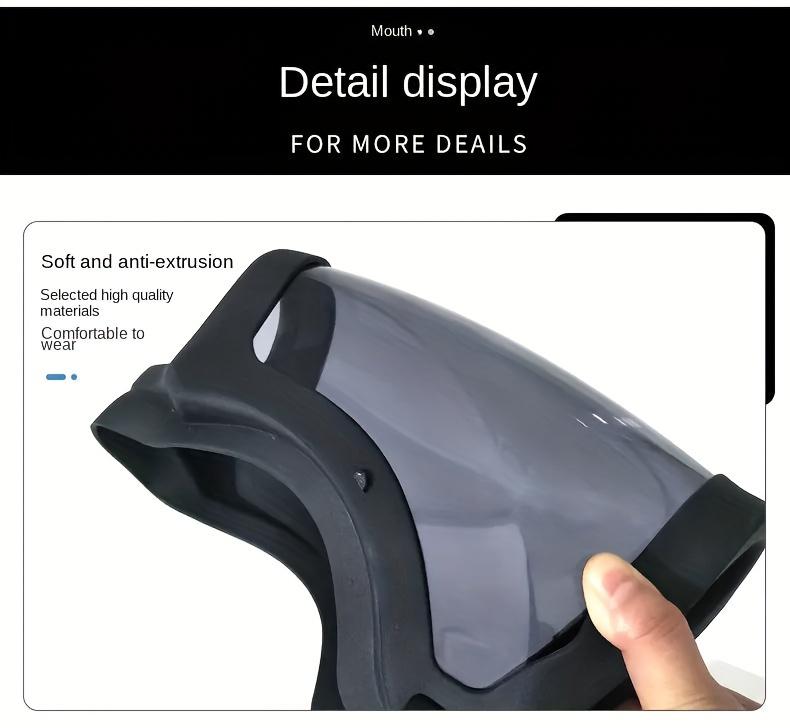 Transparent Visor - Adjustable Full-Face Protective Shield - Durable Plastic Safety Mask - Heat & Impact Resistant for Work Kitchen and Outdoor Use with Easy Drawstring Closure L114