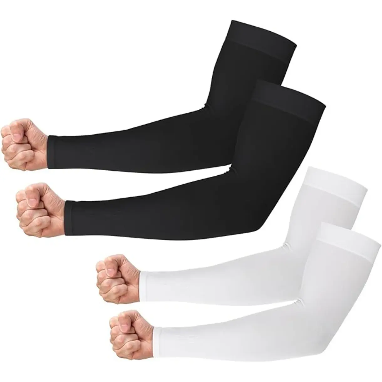 2 Pairs UV Protection Compression Sleeve Arm Compression Sleeve Women Volleyball Arm Sleeves To Cover Arms for Men Tattoo Cover Up Arm Sleeve for Gardening Outdoors Sports