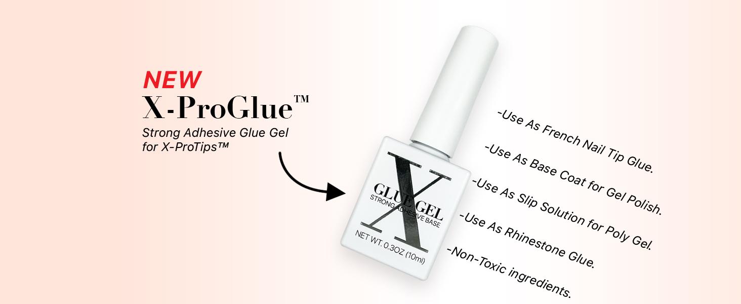 SXC Cosmetics French Tip Press On Nails, Pink Starter Kit, Ultra Fit with Pre-applied Tip Primer and Base Coat, Nail Art DIY X-Pro Tips Kit Nail Care