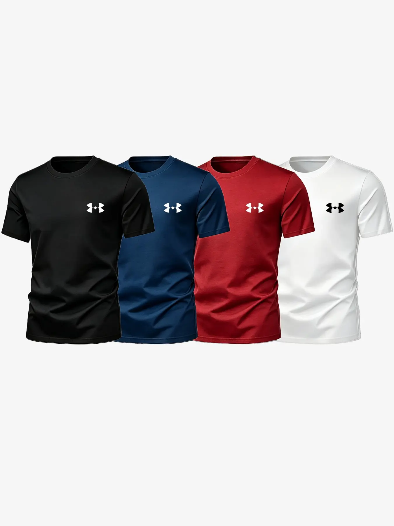 Summer Men's Basic Sporty Short Sleeve T-Shirt, Breathable Quick-Dry, Casual Loose-Fit, Gym Training, Fitness T Shirt, Multi-Color, Graphic Pattern, Dry Fit Tees, Breathable Workout Tops, Dry Fit Shirts