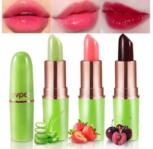 evpct 3Pcs Magic Color Changing Lipstick Long Lasting Waterproof 24 Hours Original for Women, Aloe Vera Strawberry Black Red Cherry PH Mood Permanent Color Changing Lipstick Lip Balm, labial magico