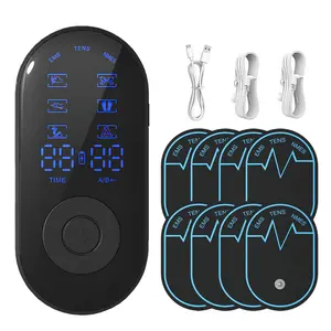 XINGHESHINE TENS EMS Unit Muscle Stimulator for Pain Relief Therapy,TENS Machine with 18 Modes and DIY,Dual Channel EMS Unit, Pulse Muscle Machine for Back, Shoulder,Sciatica,Arm, 8 Electrode Pads