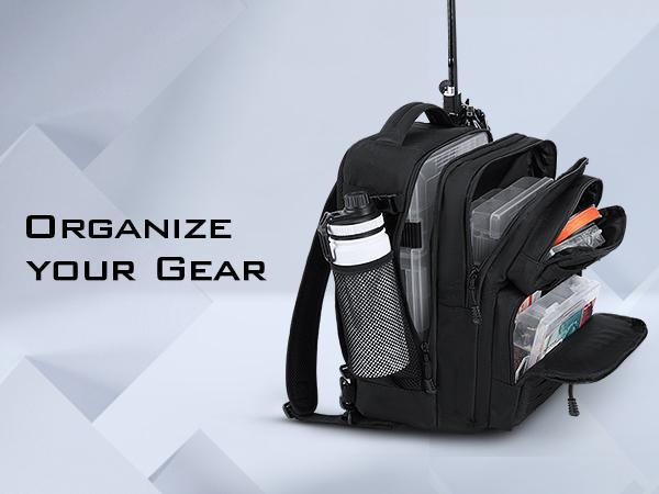 KastKing BlowBak Tactical Fishing Sling Tackle Storage Bag With 2 Hyperseal Tackle Boxes- Lightweight Sling Fishing Backpack - Sling Tool Bag for Fishing Hiking Hunting Camping