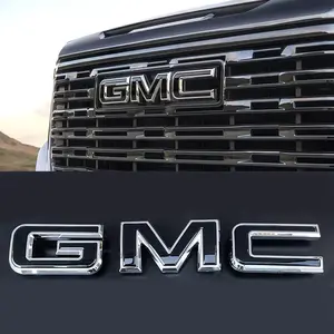 GMC Grille Emblem for 2019-2026 Sierra 1500 2500HD 3500HD Chrome Matte Gloss Black Badge Replacement