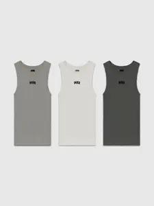 WKR Heather Gray Armored Tank 3-Pack (Size Up)