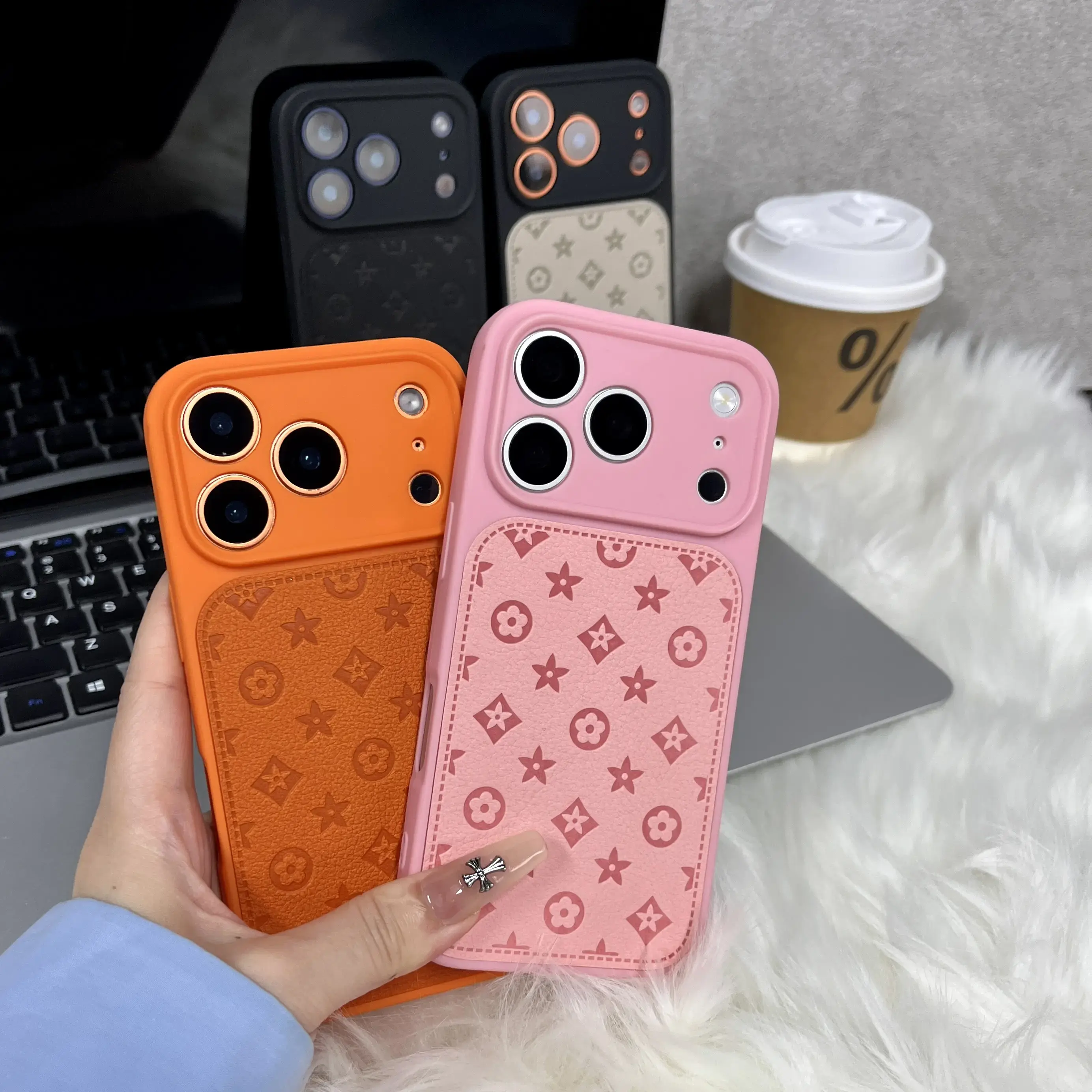 Luxury Leather iPhone Case - High-End Fashionable Smartphone Shell for iPhone 17,16,15,14,13 Pro Max/Plus - Handheld Cellphone Protection for Men & Women, Casing