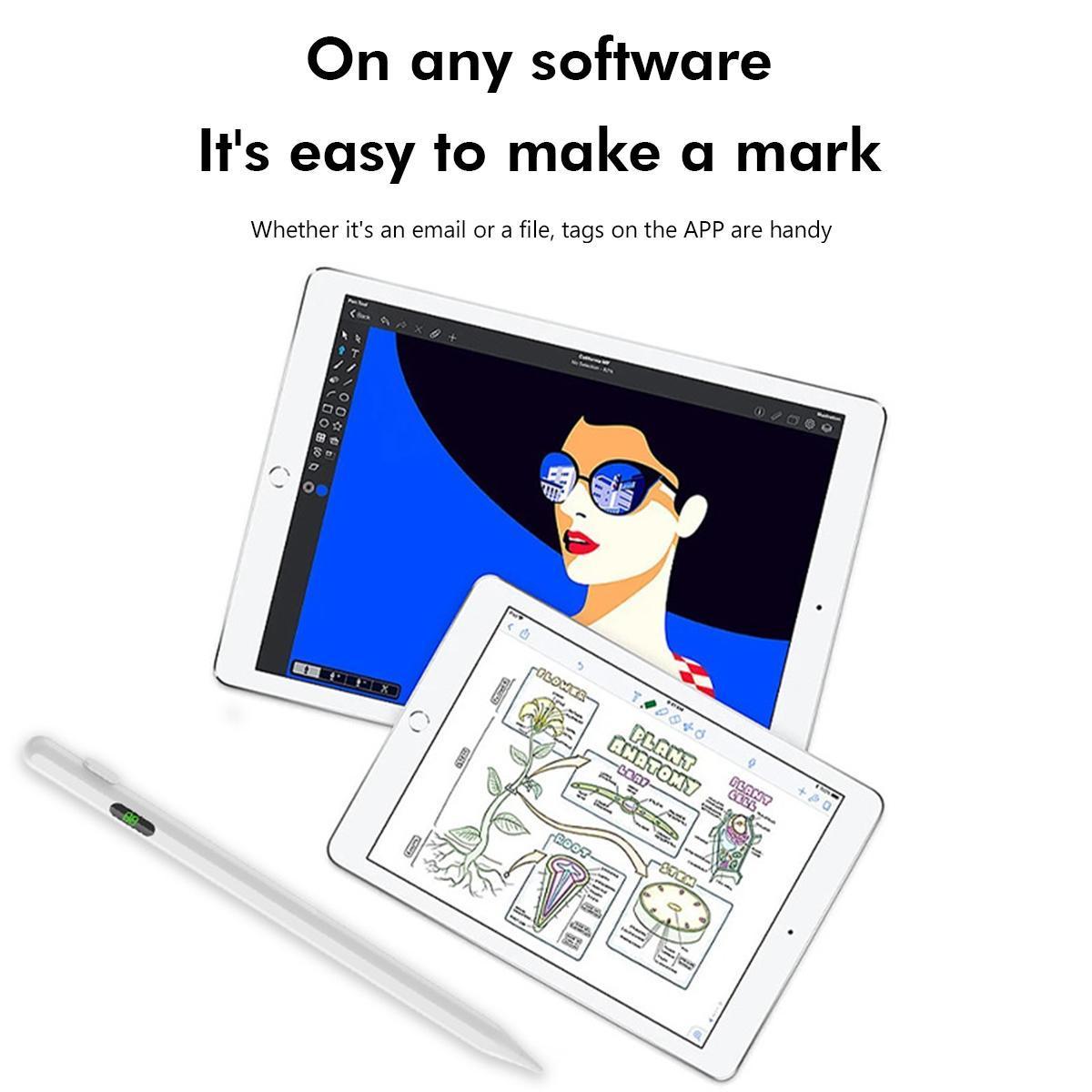 Stylus Pen for iPad,Apple Pencil for iPad 9th&10th Generation -iPad Pencil 2nd Generation,Fast Charge Active Pencil Compatible with 2018-2026 Apple iPad Pro11&12.9 inch, iPad Air3/4/5,iPad 6-10,iPad Mini 5/6 Gen Accessories Adapter