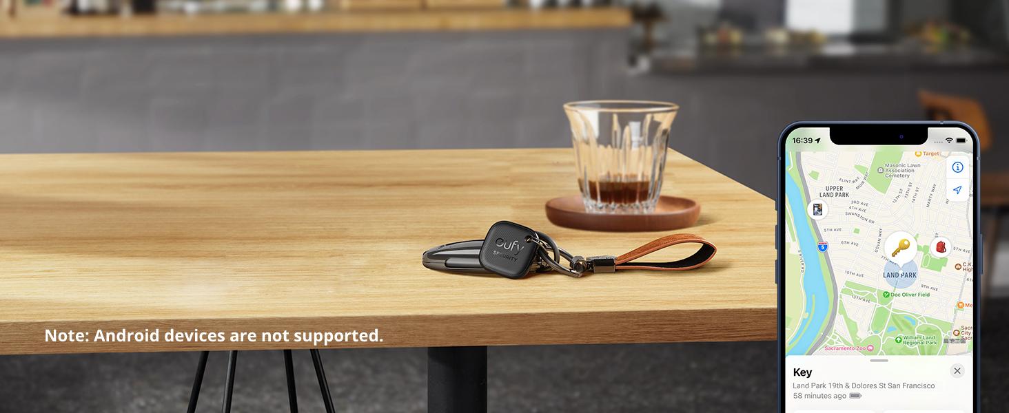 eufy Security by Anker SmartTrack Link (Black, 1-Pack), Android not Supported, Works with Apple Find My (iOS only), Key Finder, Bluetooth Tracker for Earbuds and Luggage, Phone Finder, Water Resistant｜Spingtok