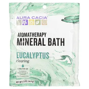 Aura Cacia Aromatherapy Mineral Bath, Clearing Eucalyptus, 2.5 oz (70.9 g)