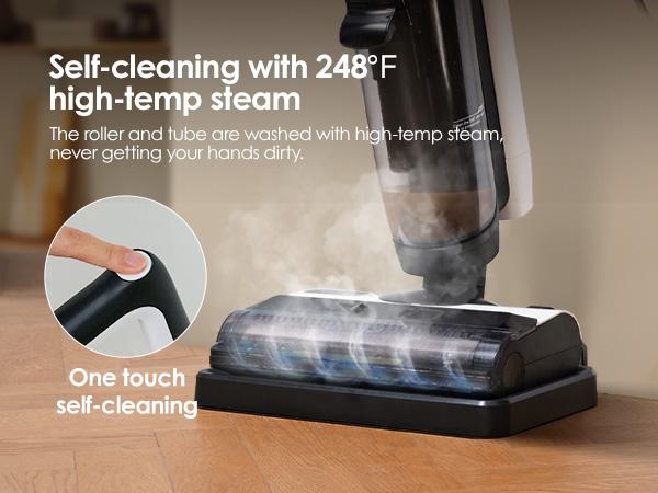 Tineco IFLOOR 5 Steam Wet Dry Vacuum All-in-one, Hardwood Floor Cleaner Great for Sticky Messes, 248℉ High-temp Steam, Self-cleaning with steam