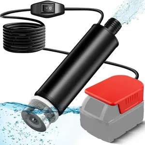Portable water pump Portable Water Transfer Pump for Milwaukee M18 Battery, 500GPH 100W 16Ft Cord for Pool, Water Beds, Garden Shower, Puddle,Camping, RV, Bilge,Fish Tank,Diesel Boat Truck (No Battery)