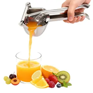 Real Stainless Steel Lemon Squeezer Citrus Juicer Hand Press Heavy Duty Manual Squeeze Juice Extractor Maker Orange Lime Grapefruit Presser
