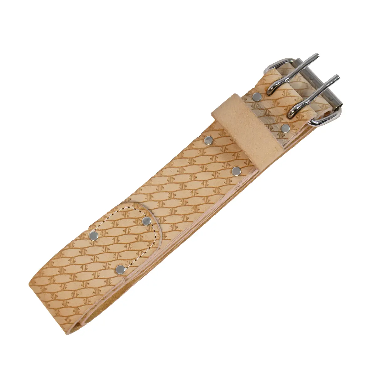 ToolPro Top-Grain Leather Tool Belt - 2 in Width, Adjustable, Nickel Plated Steel Roller Buckle, 28-50 in Fit, Heavy-Duty Jobsite Organizer, Secure Tool Pouch Support, Long-Lasting Durability, Top-Grain Leather Feels Premium