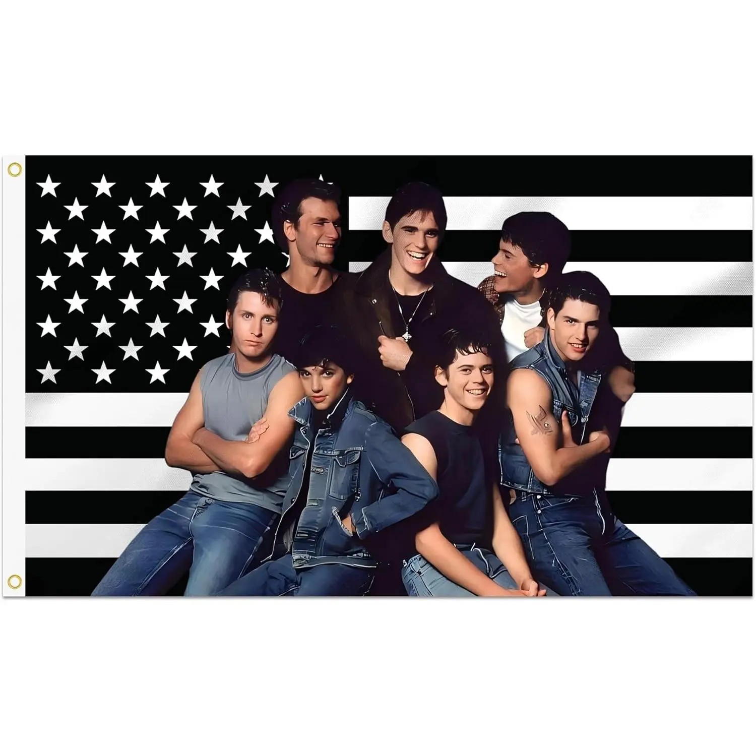 3x5 Ft The Outsiders Decorative Flag with 2 Brass Grommets - Indoor Outdoor Use, Wall Hanging Tapestry, College Dorm Decor