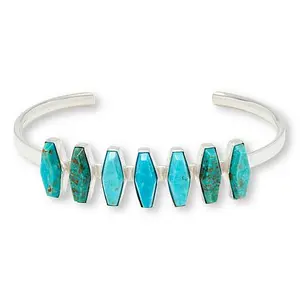 Mine Finds by Jay King Gallery Collection 7-Stone Sonoran Turquoise Cuff Bracelet