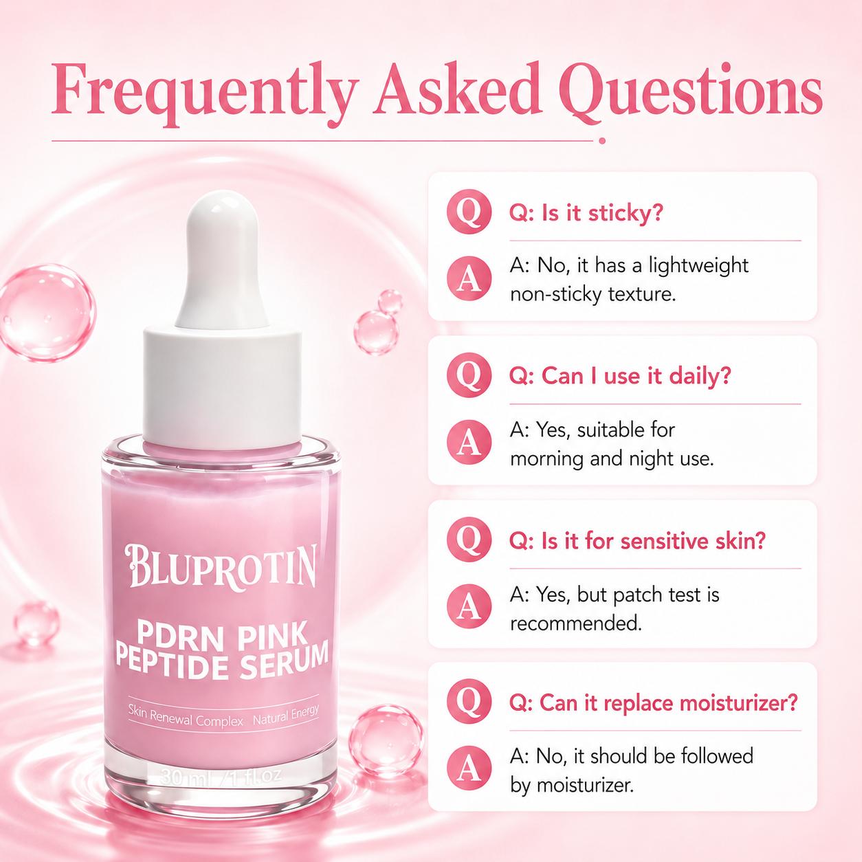 [NEW] Bluprotin PDRN Pink Peptide  | Hydrating Repair  with Salmon PDRN &  Acid | Fast-Absorbing Soothing  Care for Sensitive Skin | Facial Skin Care Essence (30ml /1 fl.oz) Pure Vitamin C Low-Molecular Acid Serum the beauty shop, Hyaluronic, Radiant