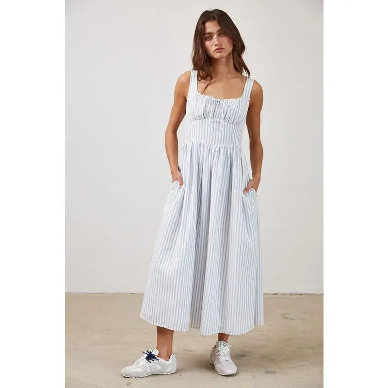Capri Blue & White Stripe Dress