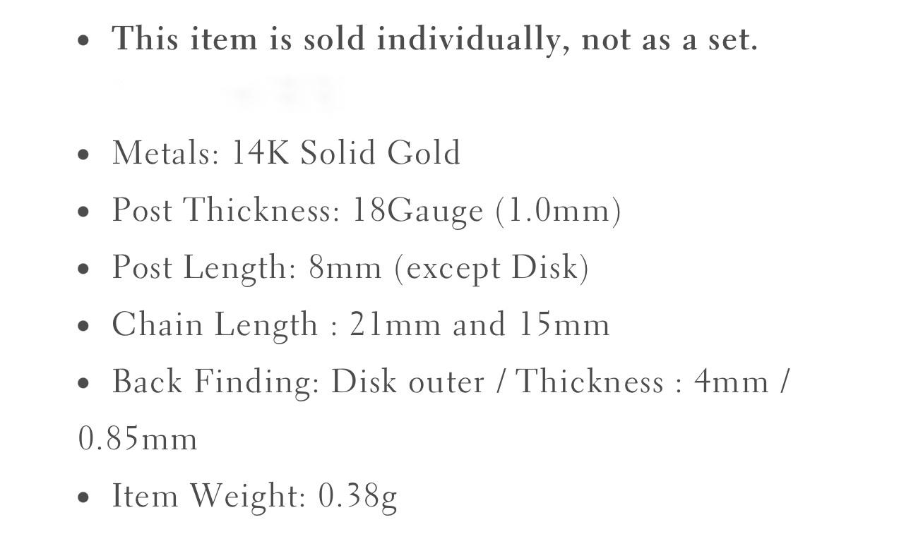 14K Solid Gold Ear Piercings for Women - Fashion Accessory