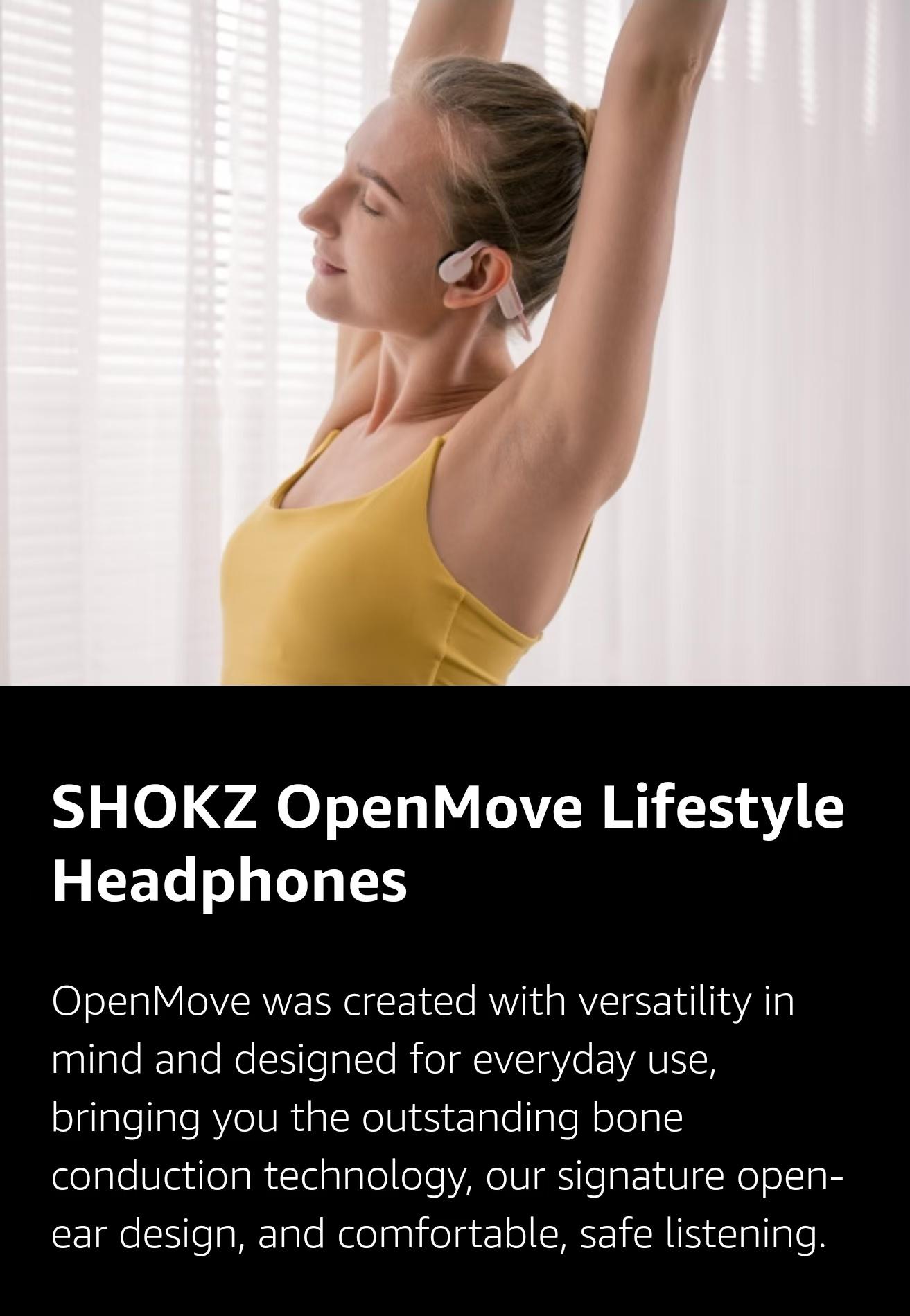 【Live only】SHOKZ OpenMove - Open-Ear Bluetooth Sport Headphones, Bone Conduction Wireless Earphones, Sweatproof for Running and Workouts