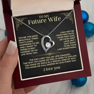 To My Future Soulmate Gift Set, Meaningful Necklace from Husband, Elegant Jewelry for Every Occasion, Engagement & Love Gifts with LED Box & Message Card