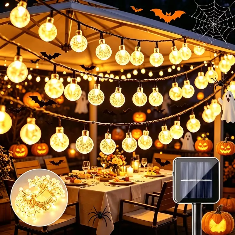 【 Exclusive for Wan Sheng 】 Outdoor solar light string, Wan Sheng solar decorative light string, 218/118/25 LED outdoor solar light, 9 sensing modes, suitable for gardens, balconies, terraces, weddings, Halloween and Christmas courtyard decoration