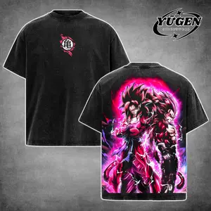 [Yūgen Store] G0ku vs G0geta DBZ Retro Acid Washed Oversized Hoodie & T-Shirt, Heavyweight Cotton Unisex Anime Manga Tee, Anime Merch, Menswear Streetwear, Gift For Anime Fan.