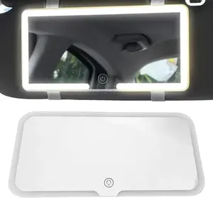2026 Perfect Your Look on the Go with This Large Car Sun Visor Makeup Mirror – Featuring 3 Touch-Control Light Modes, USB Rechargeable Convenience, and Universal Fit for Any Vehicle, It's the Ultimate Beauty Accessory for Every Drive