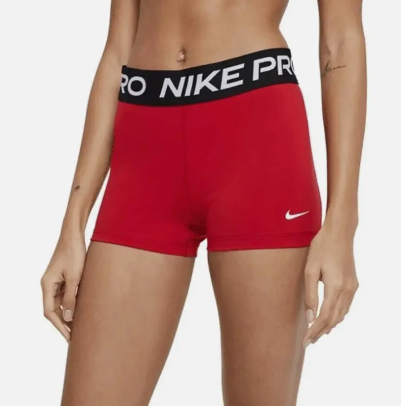 Nike Womens Nike Pro 365 3" Gym Red Compression Short Small
