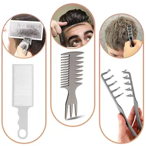 Ergonomic comb Barber-Style Hair Comb Set (3PCS) – Perfect for Fades, Texture & Slick Back Styles at Home