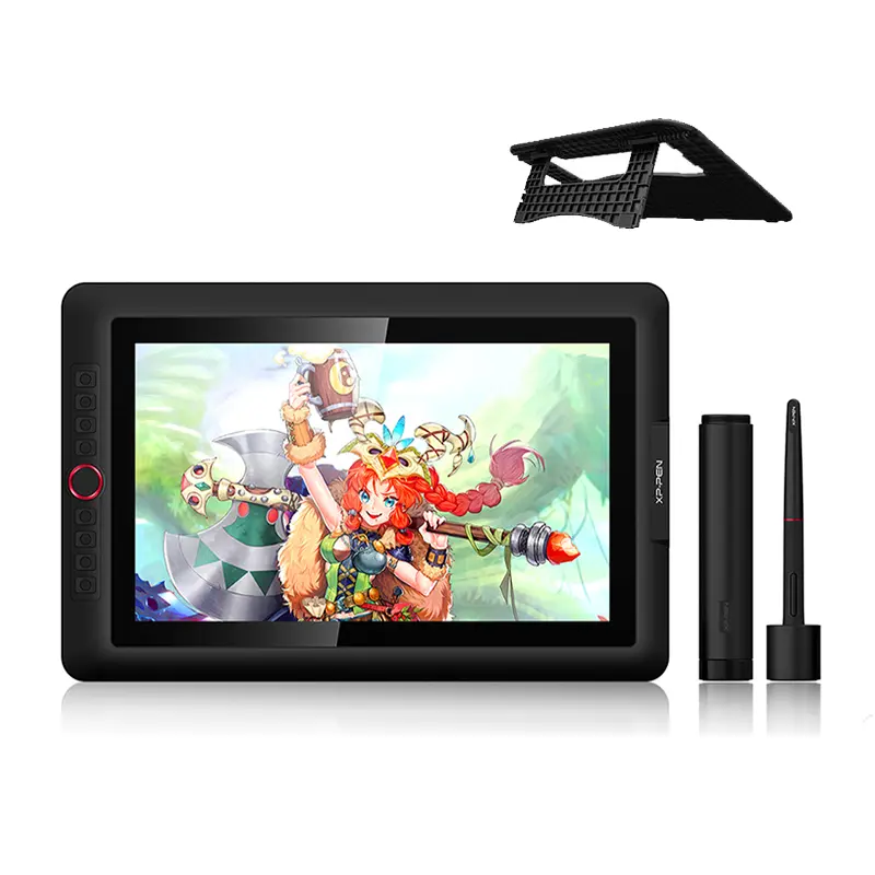 XPPen Artist 15.6 Pro Digital Drawing Pad - Fully Laminated Graphics Writing Tablet Device, 60° Tilt, 8192 Levels Pressure, 1 Red Dial, 8 Customizable Shortcut Keys, Foldable Stand Included, No Cable, Devices, Usb Port