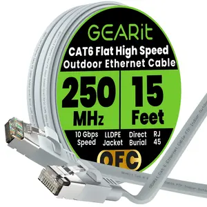 GEARit Gray Cat6 Flat Outdoor Ethernet Cable