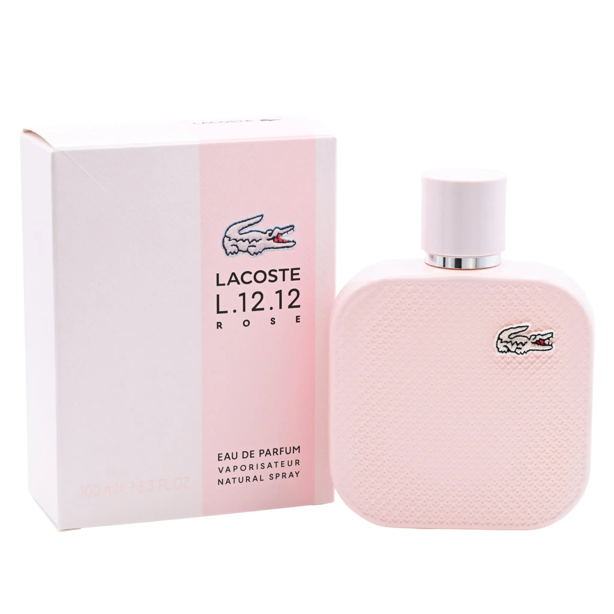 Lacoste L.12.12 Rose Eau de Parfum (EDP) for Women, Spicy Aromatic Fragrance with Iris & Cedar, 3.3 oz Spray Bottle, 3.3Oz, Floral Woody Fragrance, Women's Fragrance