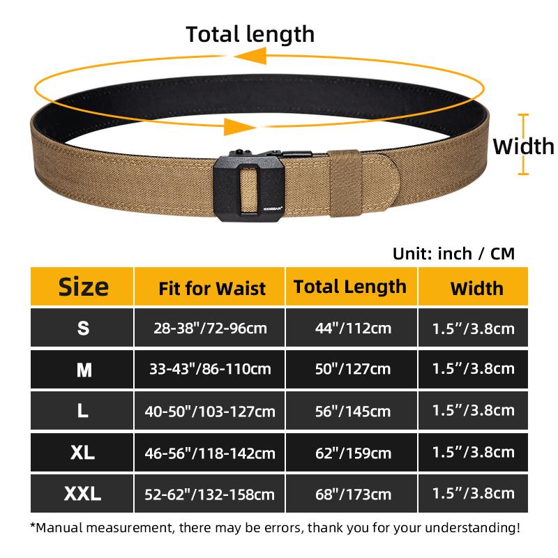 IDOGEAR 1.5" Ratchet Nylon Sport Belts Quick Adjustment Buckle CCW Belts 3430 SpringStatements