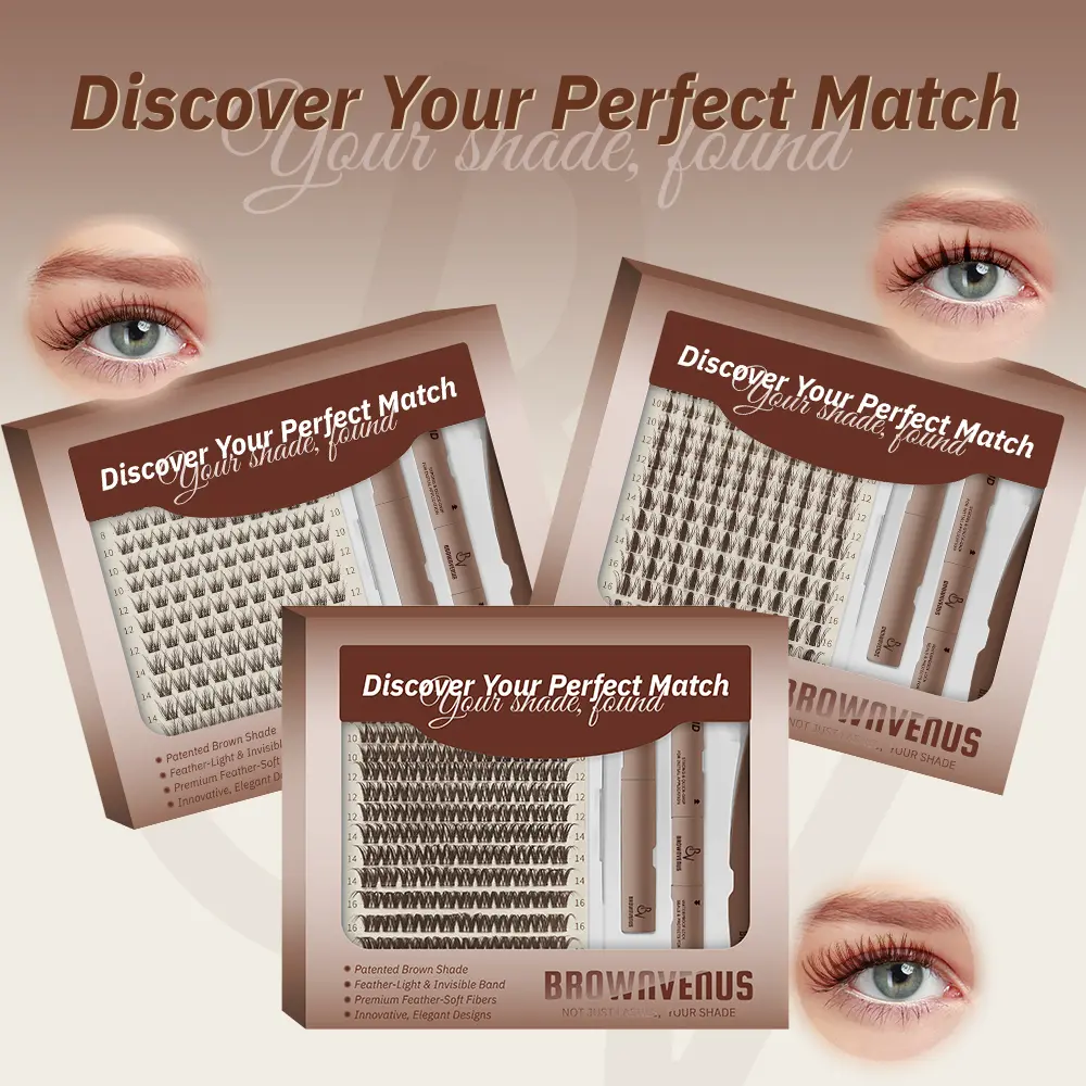 The Brown Lash Experts l  Dark Brown Silvora Flora Fairy Clusters for a Subtle Glam Brown Velure Brown Venus Style Soft Alternative to Harsh Black Lashes Perfectly Matched for Fair Skin & Blonde Brown Hair Gentle,Natural Eyelashes Summerlashes