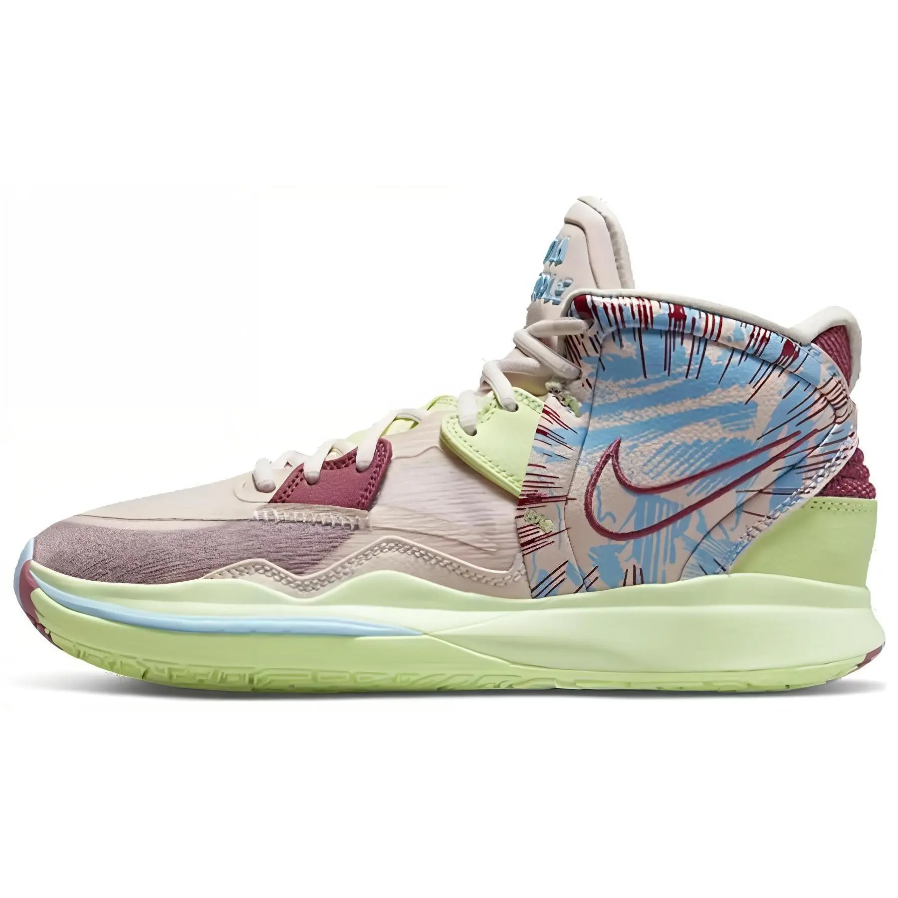 NIKE Men's Kyrie Infinity '1 World 1 People' Soft Pink Basketball Shoes - Breathable Mesh, Responsive Cushioning, Lightweight Design, Court Play, True Sizes, Male