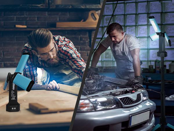 【3-OFF】GoGonova Rechargeable 3in1 Camping Light with Stand, Hanging, Removable Magnetic Head, 67" Portable Cordless, 8AH Battery, 700/1200/2200 Lumen, 4000/6500K Dimmable, Detachable Tripod Adjustable Flashlight for Outdoor, Emergency, Camping, Fishing