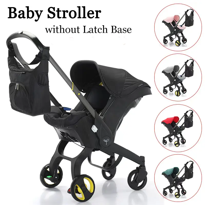 (No latch base)Baby Stroller with Free Bag, Foldable Newborn Stroller, Equipped with Five Point Seat Belt and A Chest Clip, Can be Pushed in Both Directions, with Shock-absorbing Wheels, Suitable for Traveling #DealsForYouDays