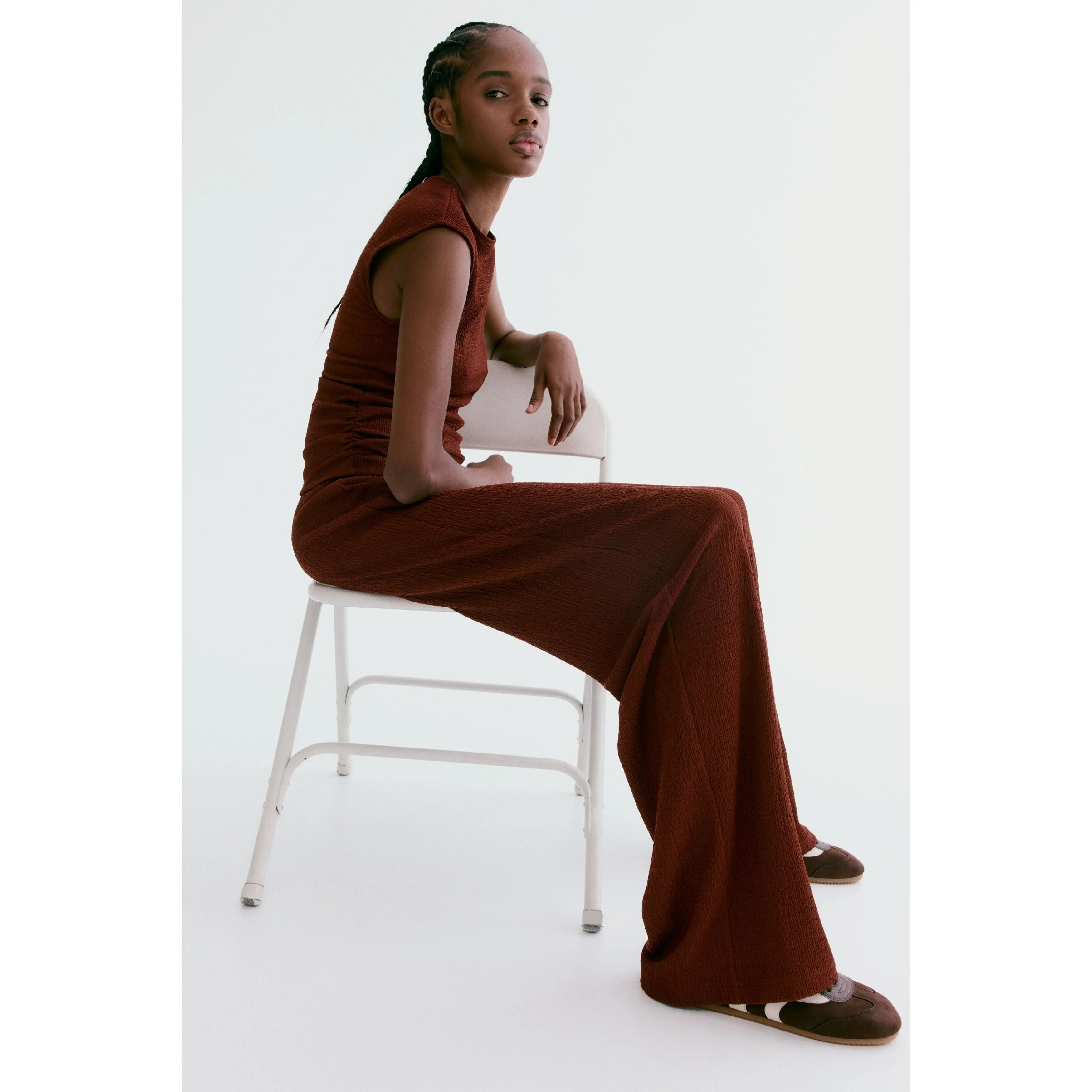H&M Textured jersey trousers