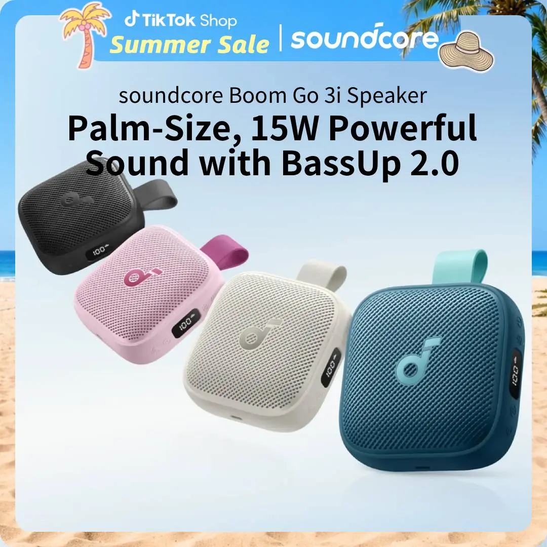 Soundcore Boom Go 3i Portable Bluetooth Speaker by Anker, 15W Punchy Sound, 24H Playtime, IP68, BassUp 2.0, Emergency Charging, Bluetooth 6.0, Waterproof Speaker for Hiking/Cycling/Camping #tiktokshopsummersale, Silicone,back to school,back to school haul