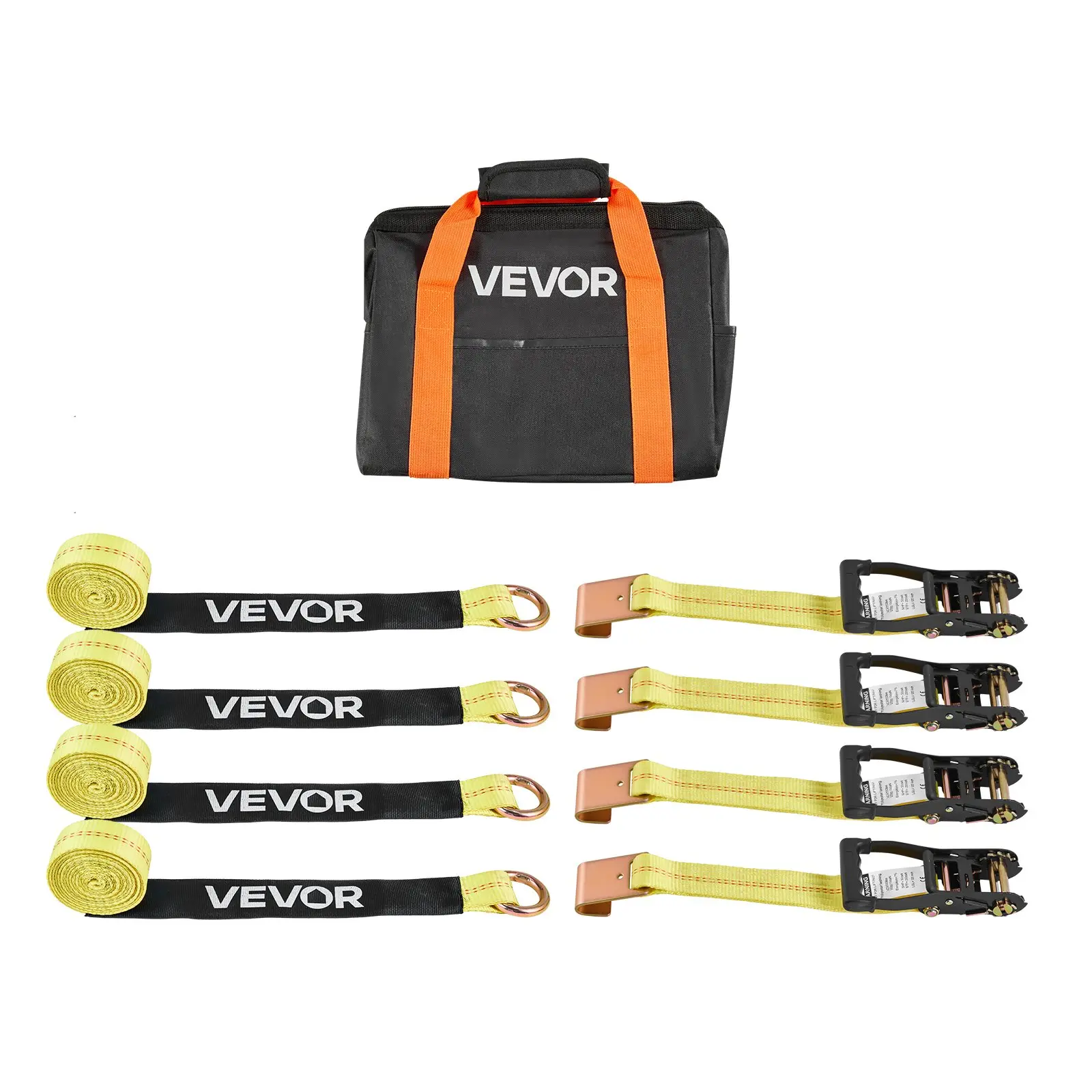 【Summerfinds】VEVOR Wheel Chock Tie-Down Kit Tire-Style Motorcycle Tie-Down SystemCar Tie Down Kit with Flat HookBreak Strength 10009 lbs & Working Load 3333 lbs Trailer Tie Down Strap for ATVsSUVsTrailers