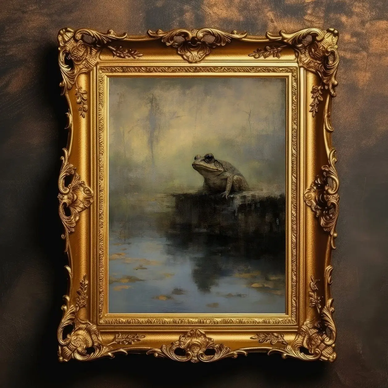 Frog | Dark Academia, Vintage Aesthetic, Antique , Goblincore Wall Art, Moody , Fairycore Decor 7