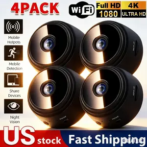 4-Pack A9 Portable Security Cameras, 2026 New 1080P HD Cameras, Motion Detection, and App Remote Viewing, Indoor/Outdoor Cameras for Family, Pet, and Nanny Monitoring