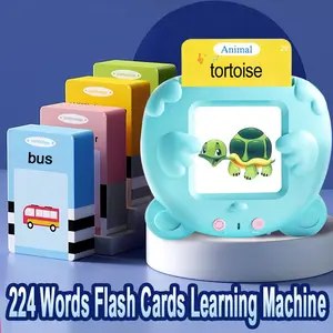 English Talking Flash Cards for Toddler, Learning Montessori Toys with 224 Sight Words, Pocket Speech for Toddlers Therapy Toys, Children's Sensory Preschool Learning Educational Birthday summerwins
