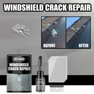 Car windshield crack repair fluid, car windshield repair kit, windshield crack repair tools, glass repair fluid for repairing shattered and star-shaped cracks, multi-purpose interior cleaner-10