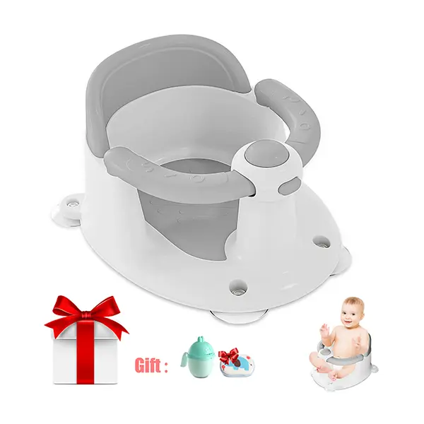 Unisex Infant Bath Seat for 6-9 Months Babies Growing Up, Bath Seats for Babies Sitting Up with Open Shape Design, Non-Slip Base, Compact Support, Safety Features, Plenty of Room to Move, Easy-to-Store Bathroom Item