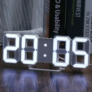 Glow 3D LED Digital Alarm Clock – Time, Date & Temp Display